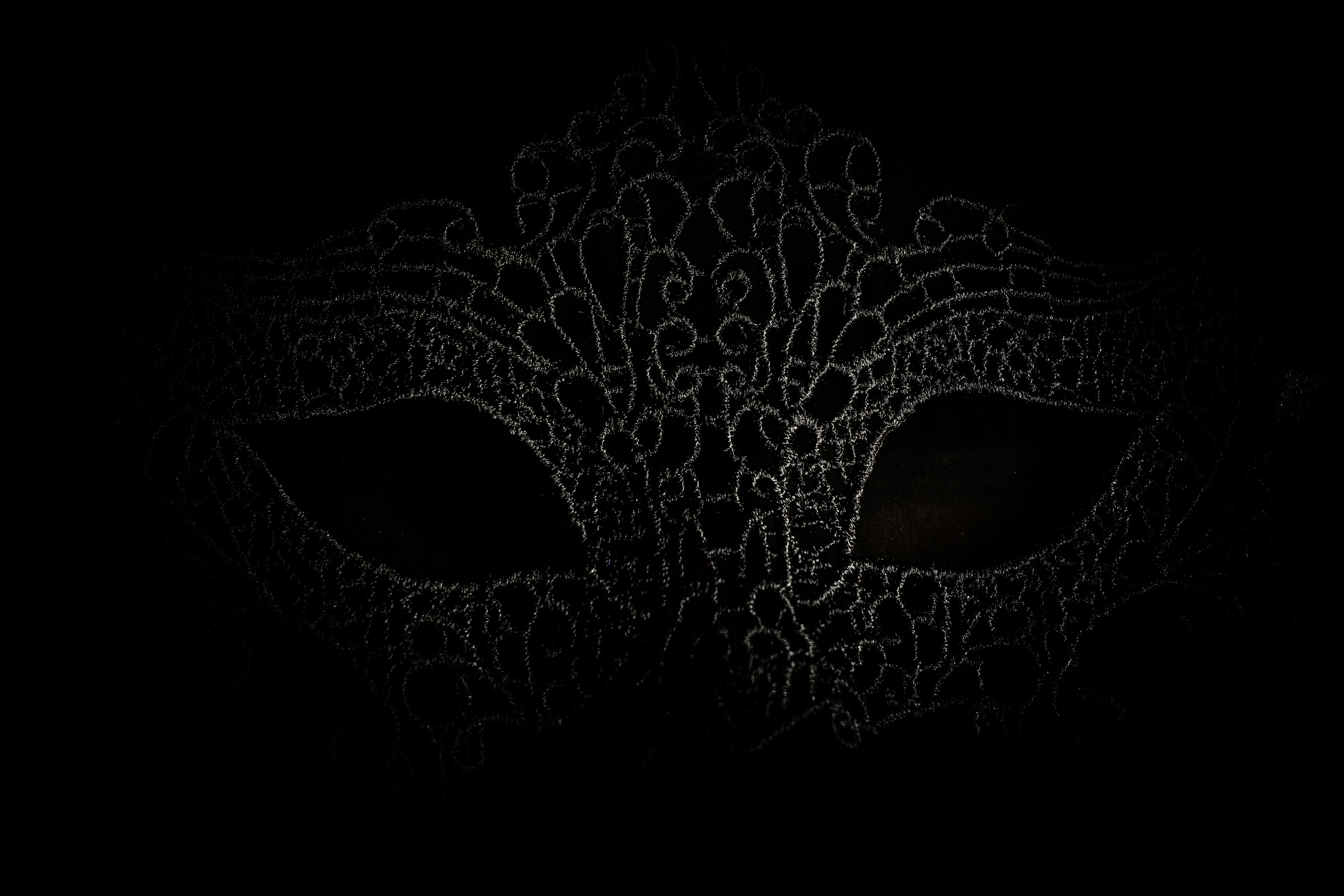 Mask on Black Background